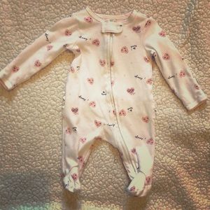 Heart footie pajamas
